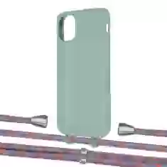 Чохол Upex Alter Eyelets for iPhone 11 Basil with Aide Blue Sunset and Casquette Silver (UP110371)