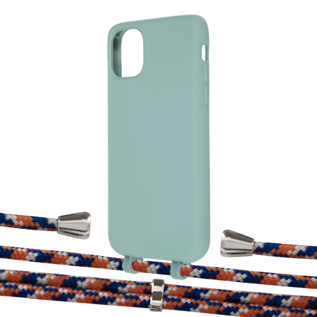 Чехол Upex Alter Eyelets for iPhone 11 Basil with Aide Orange Azure and Casquette Silver (UP110372)