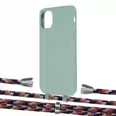 Чохол Upex Alter Eyelets for iPhone 11 Basil with Aide Orange Azure and Casquette Silver (UP110372)