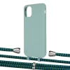 Чехол Upex Alter Eyelets for iPhone 11 Basil with Aide Emeraude and Casquette Silver (UP110382)