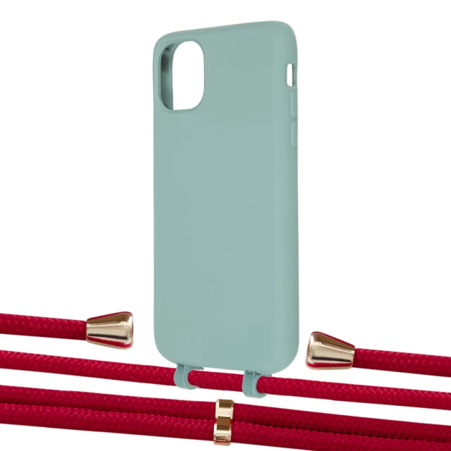 Чехол Upex Alter Eyelets for iPhone 11 Basil with Aide Red and Casquette Gold (UP110384)