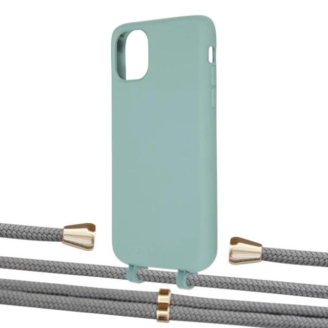 Чохол Upex Alter Eyelets for iPhone 11 Basil with Aide Gray and Casquette Gold (UP110394)