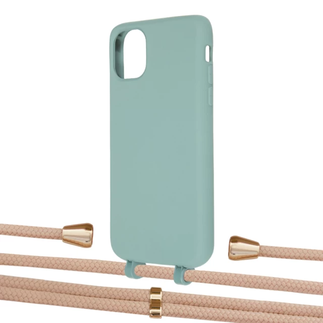 Чохол Upex Alter Eyelets for iPhone 11 Basil with Aide Creole Pink and Casquette Gold (UP110399)