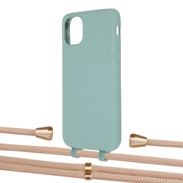 Чехол Upex Alter Eyelets for iPhone 11 Basil with Aide Creole Pink and Casquette Gold (UP110399)