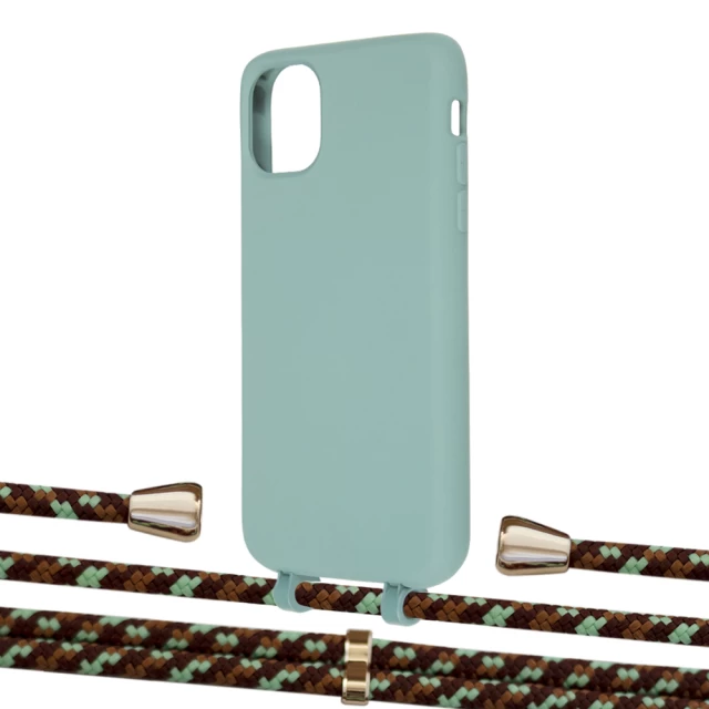 Чохол Upex Alter Eyelets for iPhone 11 Basil with Aide Cinnamon Camouflage and Casquette Gold (UP110410)