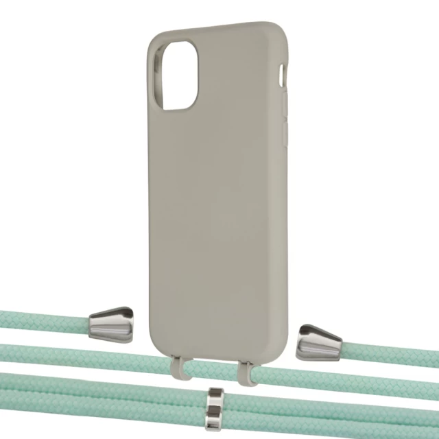Чехол Upex Alter Eyelets for iPhone 11 Anchor with Aide Pistachio and Casquette Silver (UP110493)