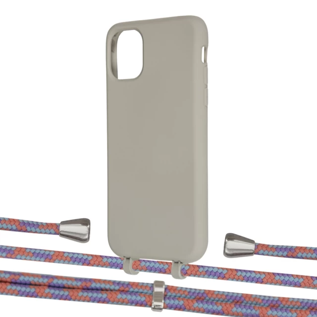 Чехол Upex Alter Eyelets for iPhone 11 Anchor with Aide Blue Sunset and Casquette Silver (UP110511)