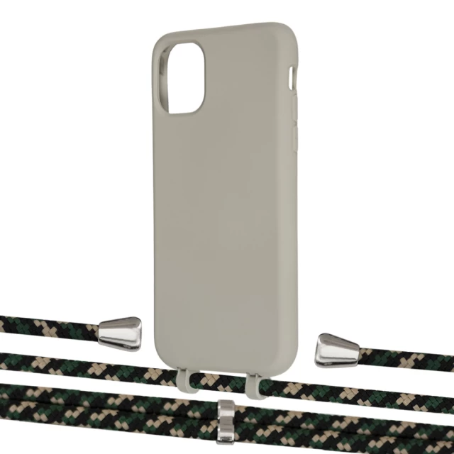 Чехол Upex Alter Eyelets for iPhone 11 Anchor with Aide Juniper Camouflage and Casquette Silver (UP110514)