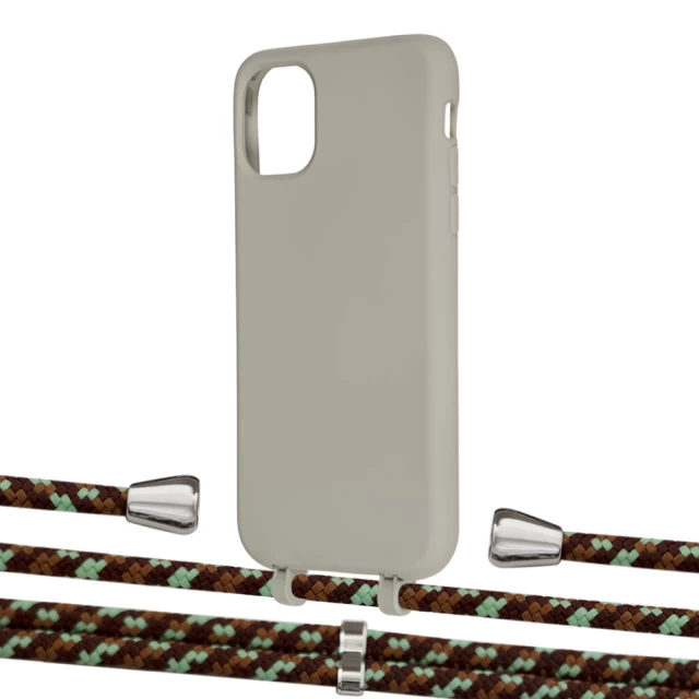Чехол Upex Alter Eyelets for iPhone 11 Anchor with Aide Cinnamon Camouflage and Casquette Silver (UP110515)
