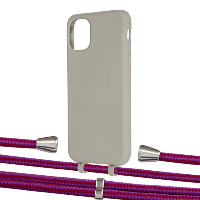 Чехол Upex Alter Eyelets for iPhone 11 Anchor with Aide Rouge Cramoisi and Casquette Silver (UP110521)