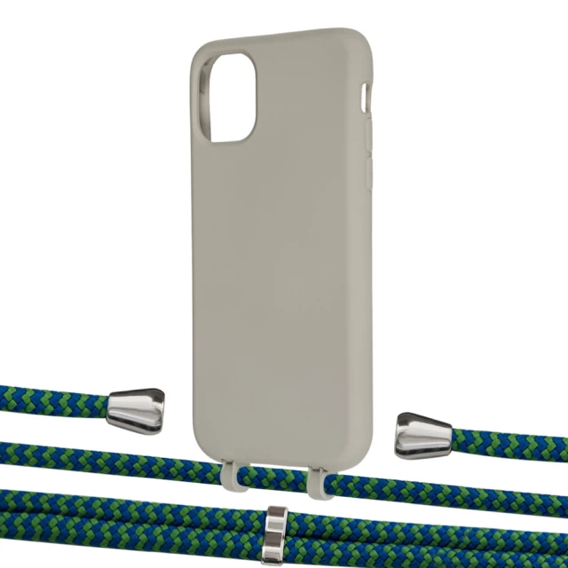 Чохол Upex Alter Eyelets for iPhone 11 Anchor with Aide Emeraude and Casquette Silver (UP110522)