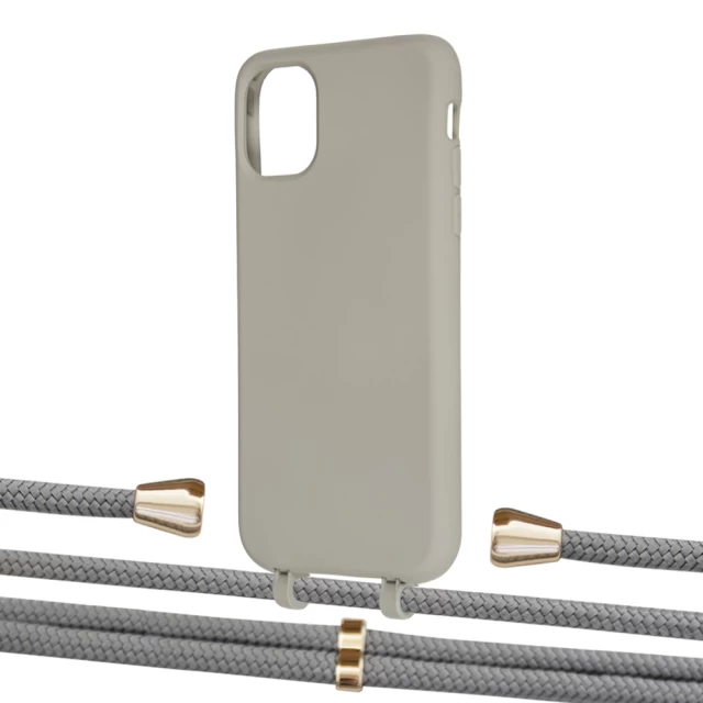 Чохол Upex Alter Eyelets for iPhone 11 Anchor with Aide Gray and Casquette Gold (UP110534)