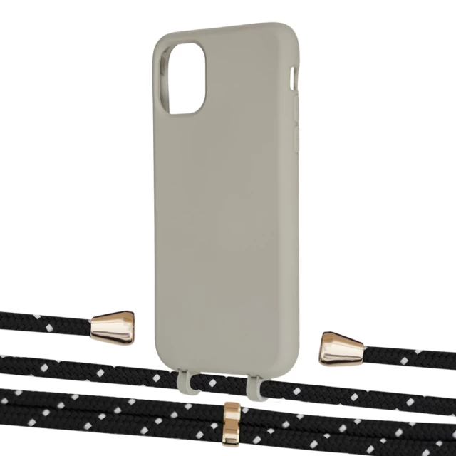 Чохол Upex Alter Eyelets for iPhone 11 Anchor with Aide Black Dots and Casquette Gold (UP110542)