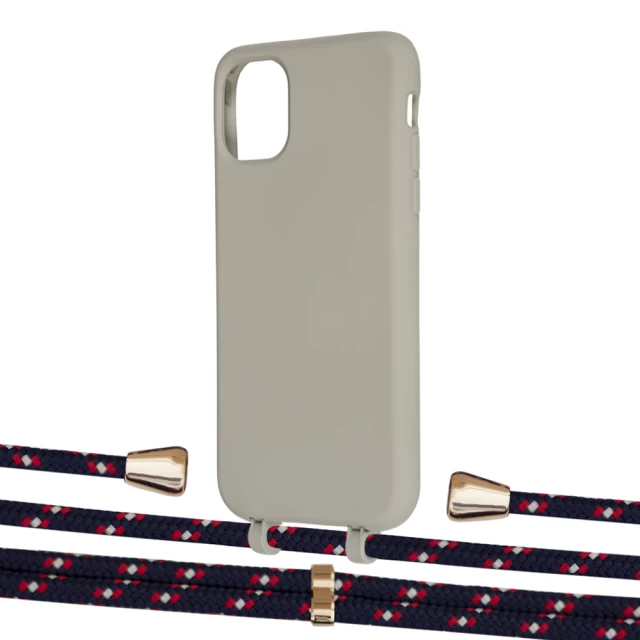 Чехол Upex Alter Eyelets for iPhone 11 Anchor with Aide Blue Marine and Casquette Gold (UP110544)