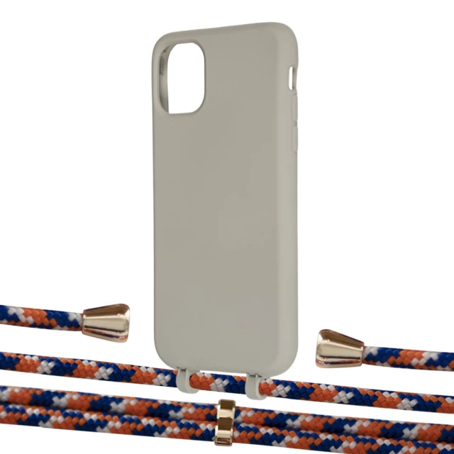 Чехол Upex Alter Eyelets for iPhone 11 Anchor with Aide Orange Azure and Casquette Gold (UP110547)