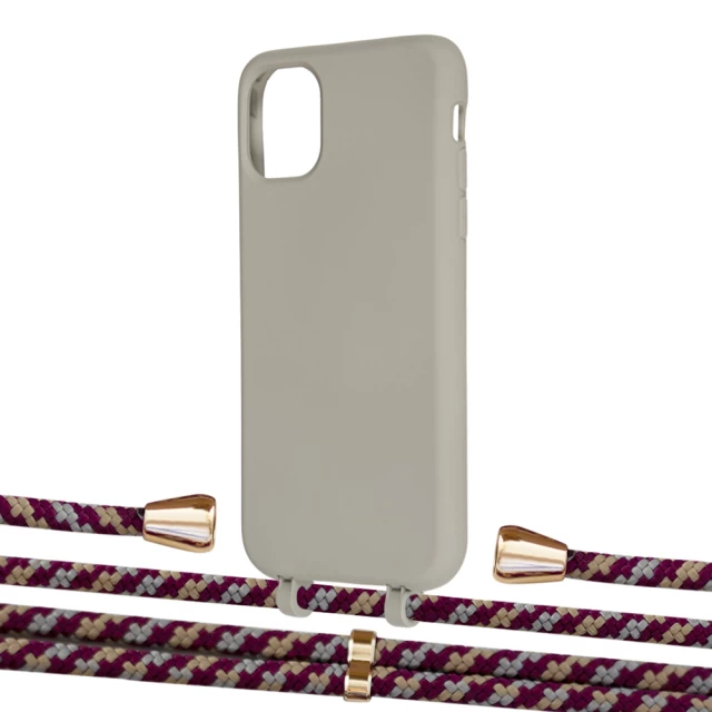 Чохол Upex Alter Eyelets for iPhone 11 Anchor with Aide Burgundy Camouflage and Casquette Gold (UP110548)