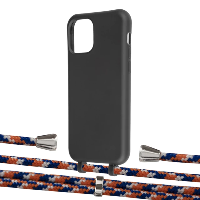 Чехол Upex Alter Eyelets for iPhone 11 Pro Onyx with Aide Orange Azure and Casquette Silver (UP110652)