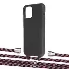 Чохол Upex Alter Eyelets for iPhone 11 Pro Onyx with Aide Burgundy Camouflage and Casquette Silver (UP110653)