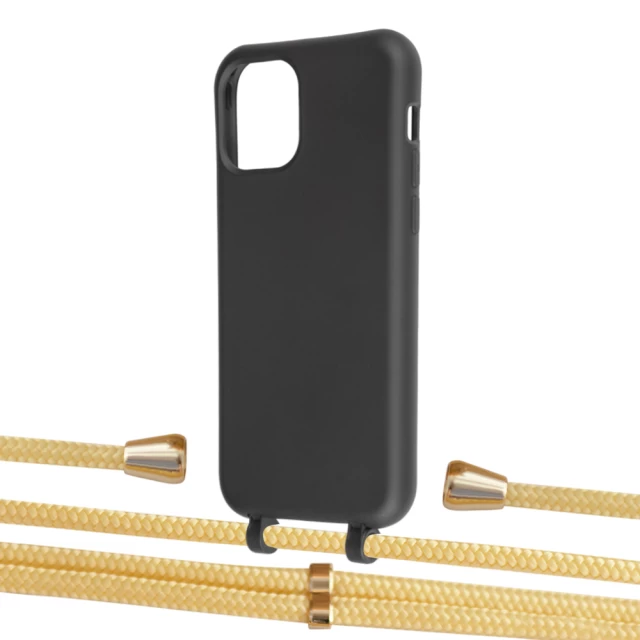 Чехол Upex Alter Eyelets for iPhone 11 Pro Onyx with Aide Banana and Casquette Gold (UP110680)