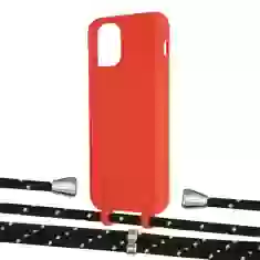 Чехол Upex Alter Eyelets for iPhone 11 Pro Red with Aide Black Dots and Casquette Silver (UP110787)