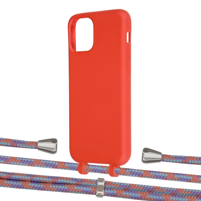 Чохол Upex Alter Eyelets for iPhone 11 Pro Red with Aide Blue Sunset and Casquette Silver (UP110791)