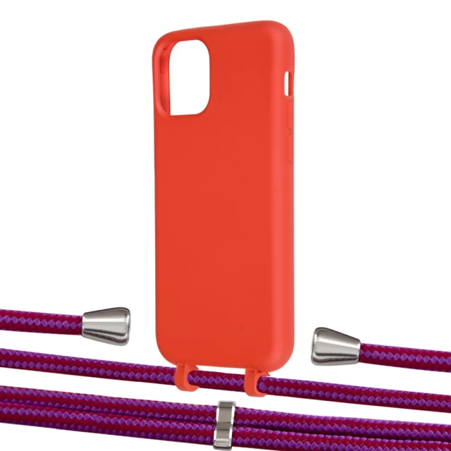 Чехол Upex Alter Eyelets for iPhone 11 Pro Red with Aide Rouge Cramoisi and Casquette Silver (UP110801)