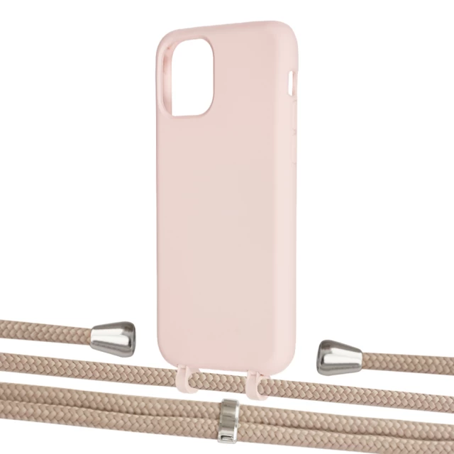 Чохол Upex Alter Eyelets for iPhone 11 Pro Crepe with Aide Peony Pink and Casquette Silver (UP110923)