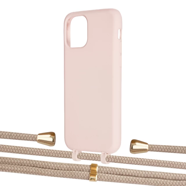 Чехол Upex Alter Eyelets for iPhone 11 Pro Crepe with Aide Peony Pink and Casquette Gold (UP110958)