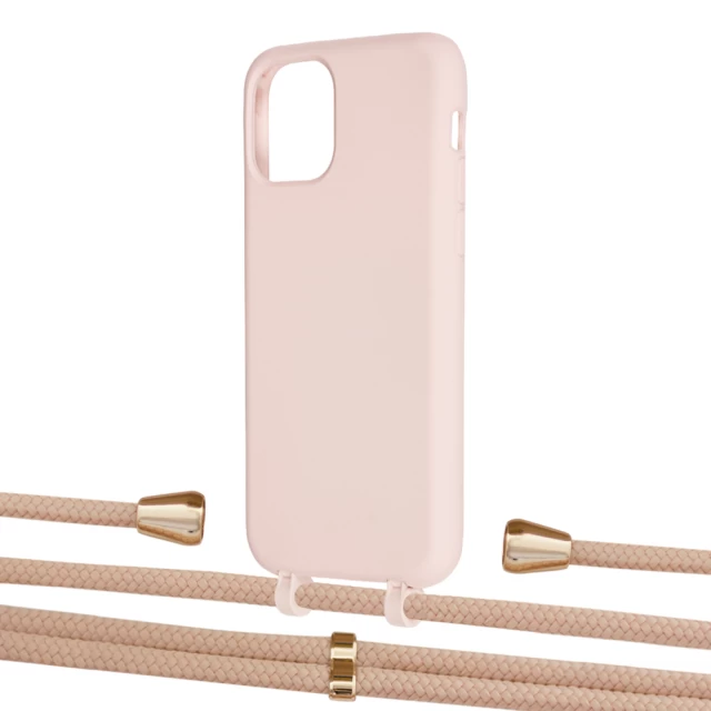 Чехол Upex Alter Eyelets for iPhone 11 Pro Crepe with Aide Creole Pink and Casquette Gold (UP110959)