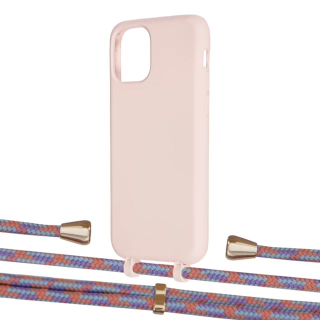 Чехол Upex Alter Eyelets for iPhone 11 Pro Crepe with Aide Blue Sunset and Casquette Gold (UP110966)