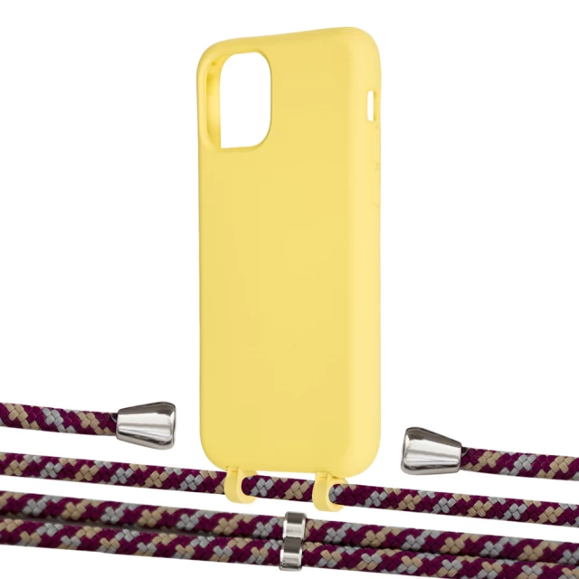 Чохол Upex Alter Eyelets for iPhone 11 Pro Daffodil with Aide Burgundy Camouflage and Casquette Silver (UP111073)