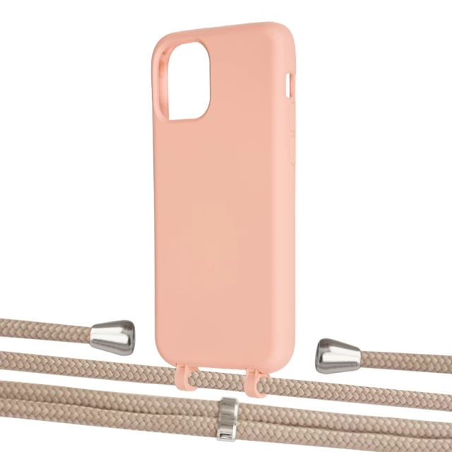 Чехол Upex Alter Eyelets for iPhone 11 Pro Tangerine with Aide Peony Pink and Casquette Silver (UP111203)