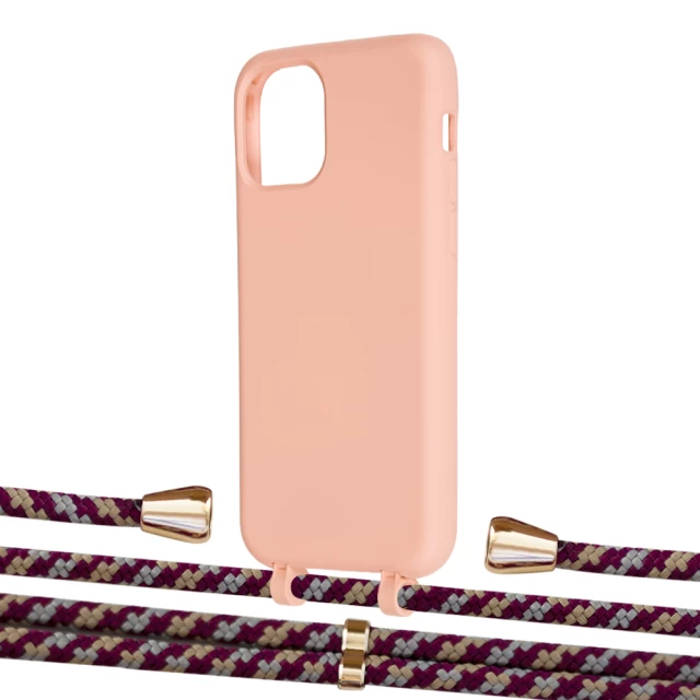 Чехол Upex Alter Eyelets for iPhone 11 Pro Tangerine with Aide Burgundy Camouflage and Casquette Gold (UP111248)