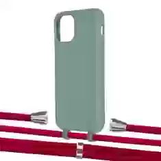 Чохол Upex Alter Eyelets for iPhone 11 Pro Basil with Aide Red and Casquette Silver (UP111329)