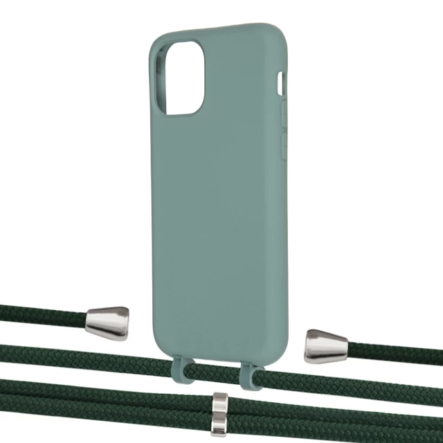Чехол Upex Alter Eyelets for iPhone 11 Pro Basil with Aide Cyprus Green and Casquette Silver (UP111336)