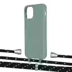 Чохол Upex Alter Eyelets for iPhone 11 Pro Basil with Aide Black Dots and Casquette Silver (UP111347)