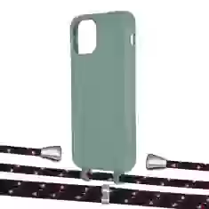 Чехол Upex Alter Eyelets for iPhone 11 Pro Basil with Aide Blue Marine and Casquette Silver (UP111349)