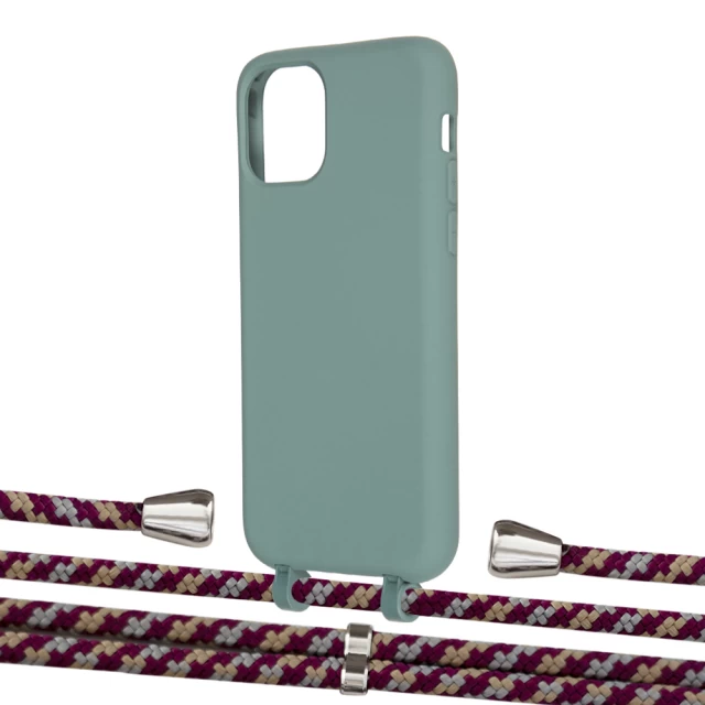 Чохол Upex Alter Eyelets for iPhone 11 Pro Basil with Aide Burgundy Camouflage and Casquette Silver (UP111353)