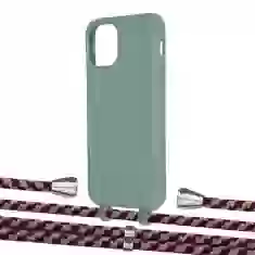 Чехол Upex Alter Eyelets for iPhone 11 Pro Basil with Aide Burgundy Camouflage and Casquette Silver (UP111353)