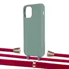 Чехол Upex Alter Eyelets for iPhone 11 Pro Basil with Aide Red and Casquette Gold (UP111364)