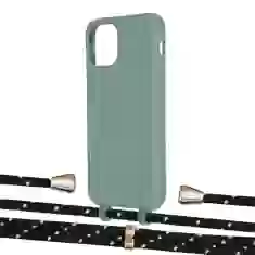 Чехол Upex Alter Eyelets for iPhone 11 Pro Basil with Aide Black Dots and Casquette Gold (UP111382)