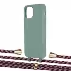 Чохол Upex Alter Eyelets for iPhone 11 Pro Basil with Aide Burgundy Camouflage and Casquette Gold (UP111388)