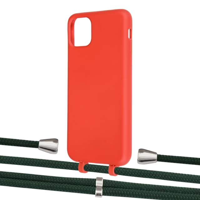 Чохол Upex Alter Eyelets for iPhone 11 Pro Max Red with Aide Cyprus Green and Casquette Silver (UP111756)