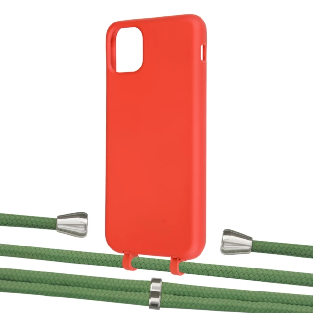Чохол Upex Alter Eyelets for iPhone 11 Pro Max Red with Aide Mint and Casquette Silver (UP111757)