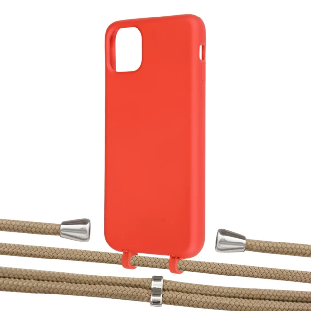 Чохол Upex Alter Eyelets for iPhone 11 Pro Max Red with Aide Sand and Casquette Silver (UP111762)