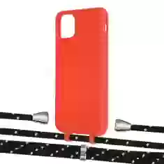 Чохол Upex Alter Eyelets for iPhone 11 Pro Max Red with Aide Black Dots and Casquette Silver (UP111767)