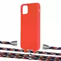 Чохол Upex Alter Eyelets for iPhone 11 Pro Max Red with Aide Orange Azure and Casquette Silver (UP111772)