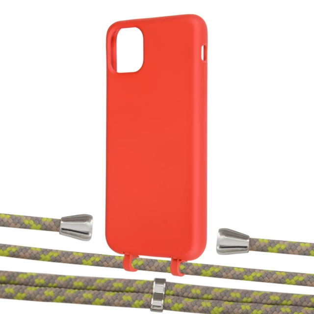 Чохол Upex Alter Eyelets for iPhone 11 Pro Max Red with Aide Lime Camouflage and Casquette Silver (UP111777)