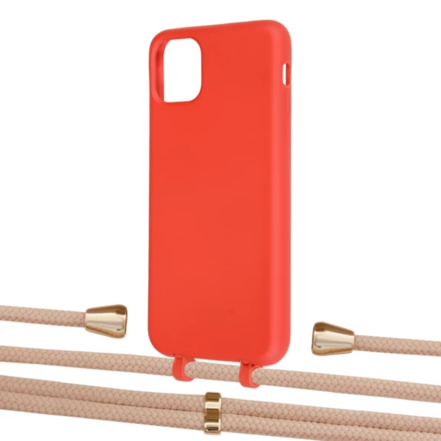 Чохол Upex Alter Eyelets for iPhone 11 Pro Max Red with Aide Creole Pink and Casquette Gold (UP111799)