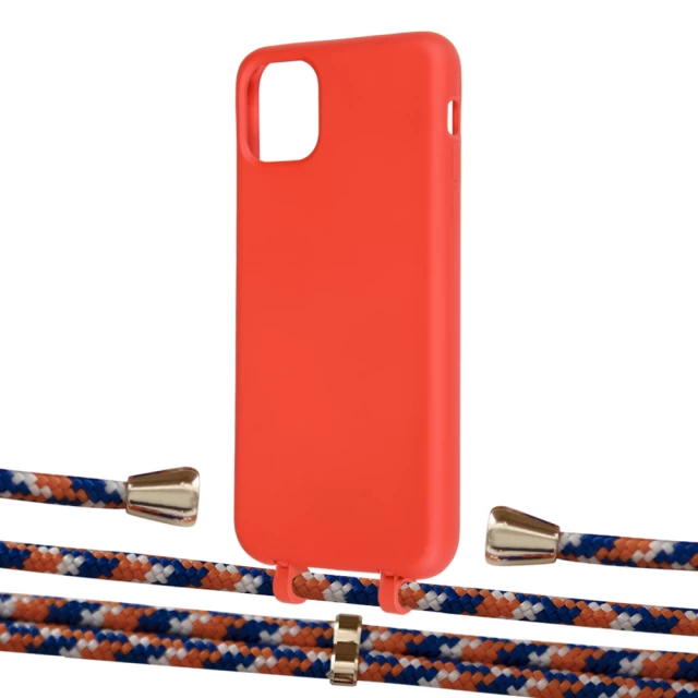 Чохол Upex Alter Eyelets for iPhone 11 Pro Max Red with Aide Orange Azure and Casquette Gold (UP111807)